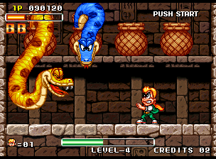 Spinmaster (Neo Geo) screenshot: Boss Nr. 2