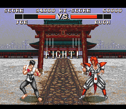 Deadly Moves (SNES) screenshot: Fight!