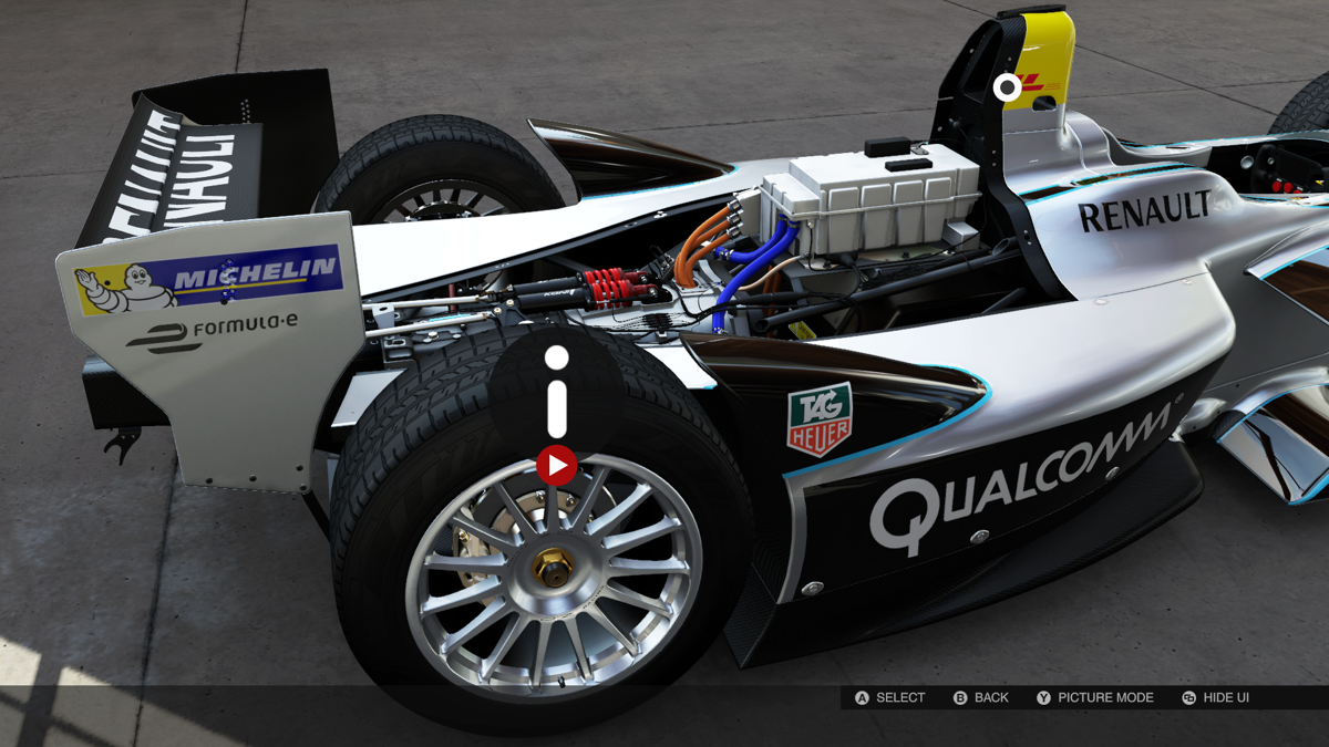 Forza Motorsport 5: 2014 Renault Spark SRT_01E (Xbox One) screenshot: Taking a look at the engine.