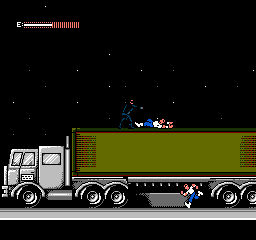 Terminator 2: Judgment Day (NES) screenshot: Punching down the muscle-men