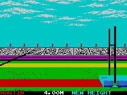 Gold, Silver, Bronze (ZX Spectrum) screenshot: Ready for the run-up