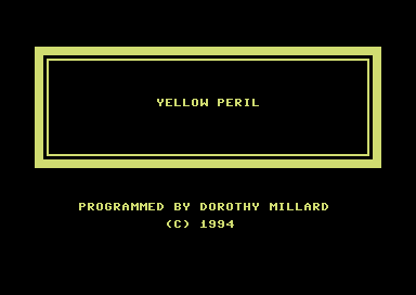 Yellow Peril (Commodore 64) screenshot: Title screen