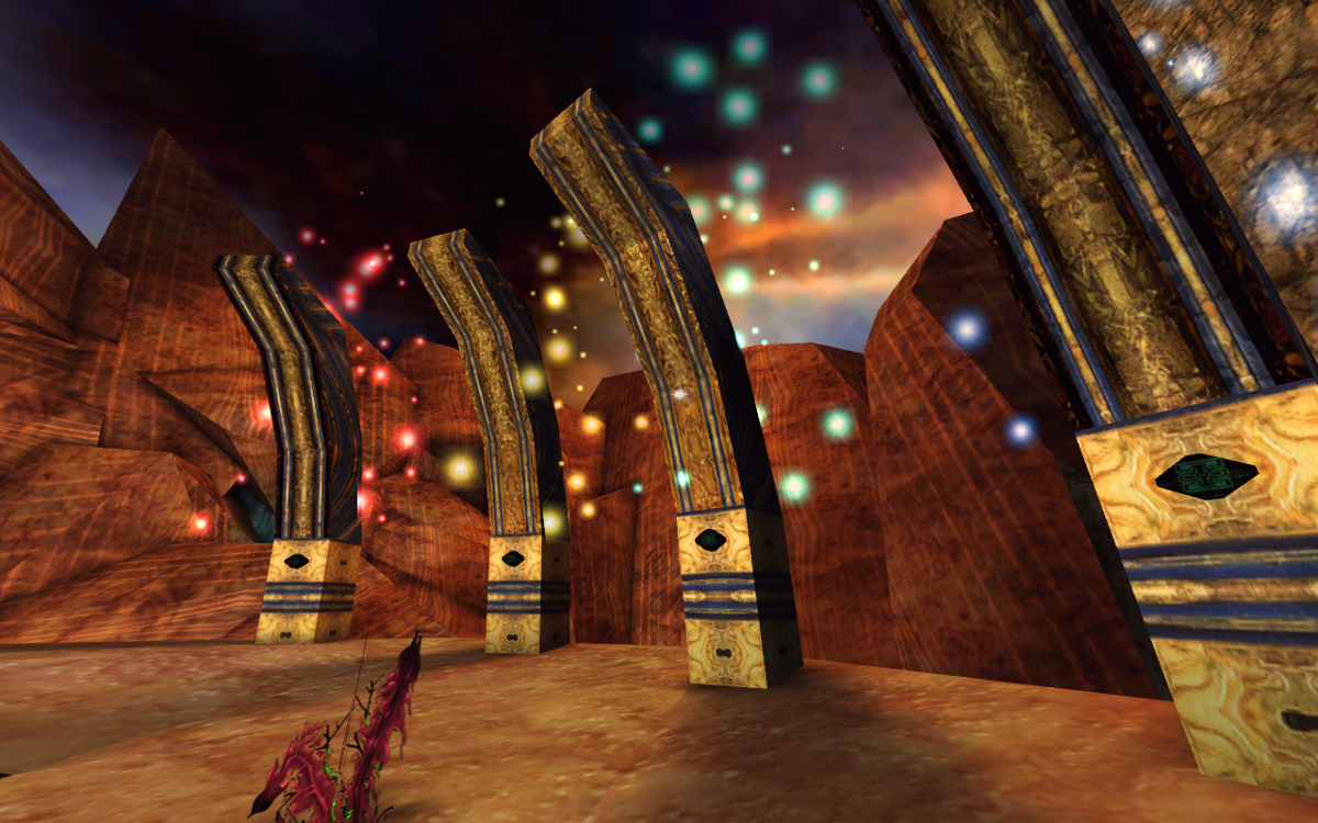Auryn Quest (Windows) screenshot: Activated musical columns.