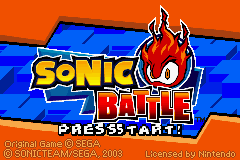 Sonic Battle (Game Boy Advance) screenshot: Title Screen