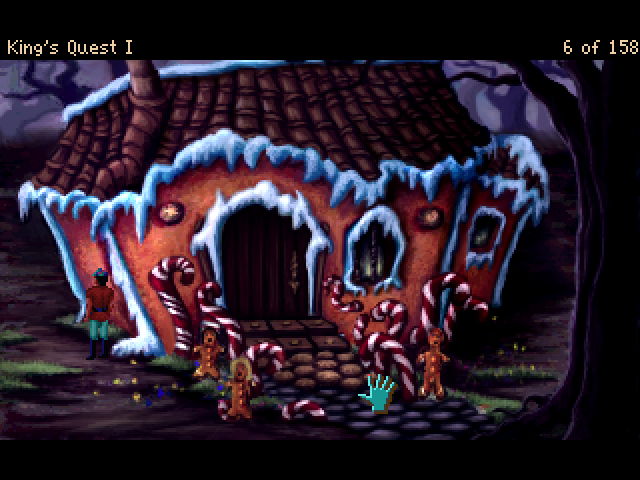 King's Quest: Quest for the Crown (Windows) screenshot: 4.0 version: Gingerbread house