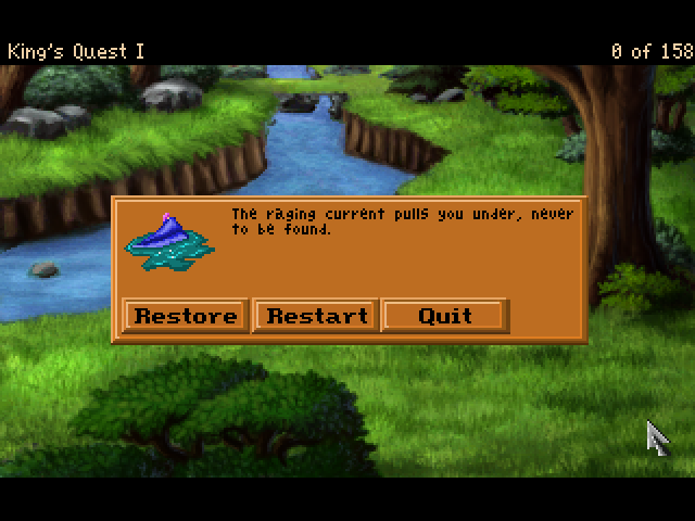 King's Quest: Quest for the Crown (Windows) screenshot: 4.0 version: Death
