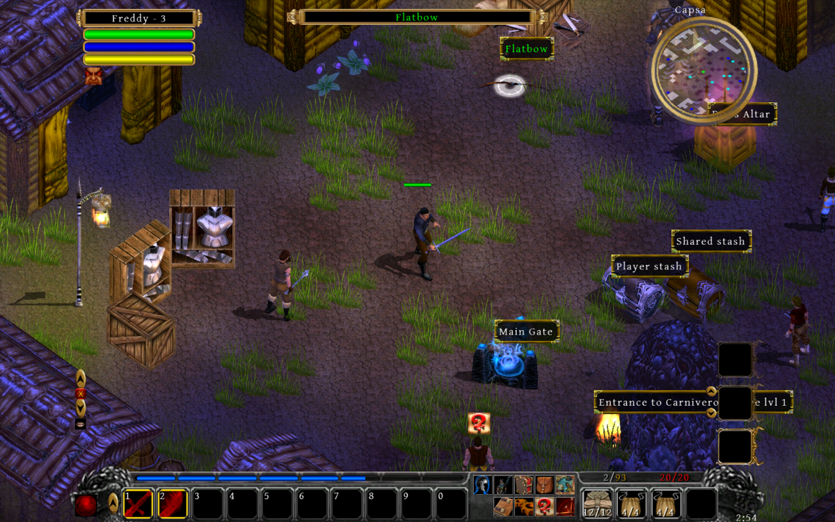 Din's Curse (Windows) screenshot: Inside the town