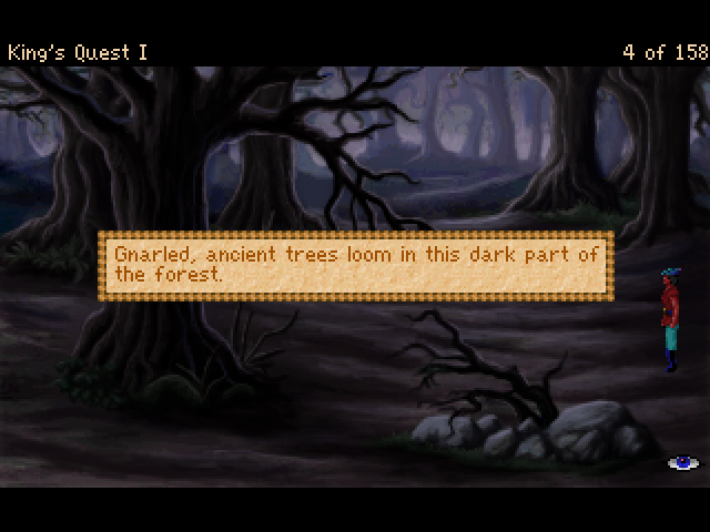 King's Quest: Quest for the Crown (Windows) screenshot: 4.0 version: Dark forest