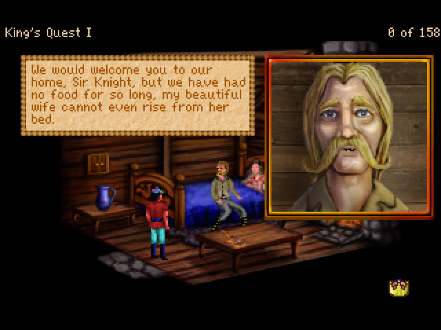 King's Quest: Quest for the Crown (Windows) screenshot: 4.0 version: Woodcutter