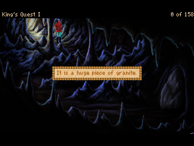King's Quest: Quest for the Crown (Windows) screenshot: 4.0 version: Cave