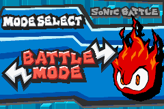 Sonic Battle (Game Boy Advance) screenshot: Main Menu