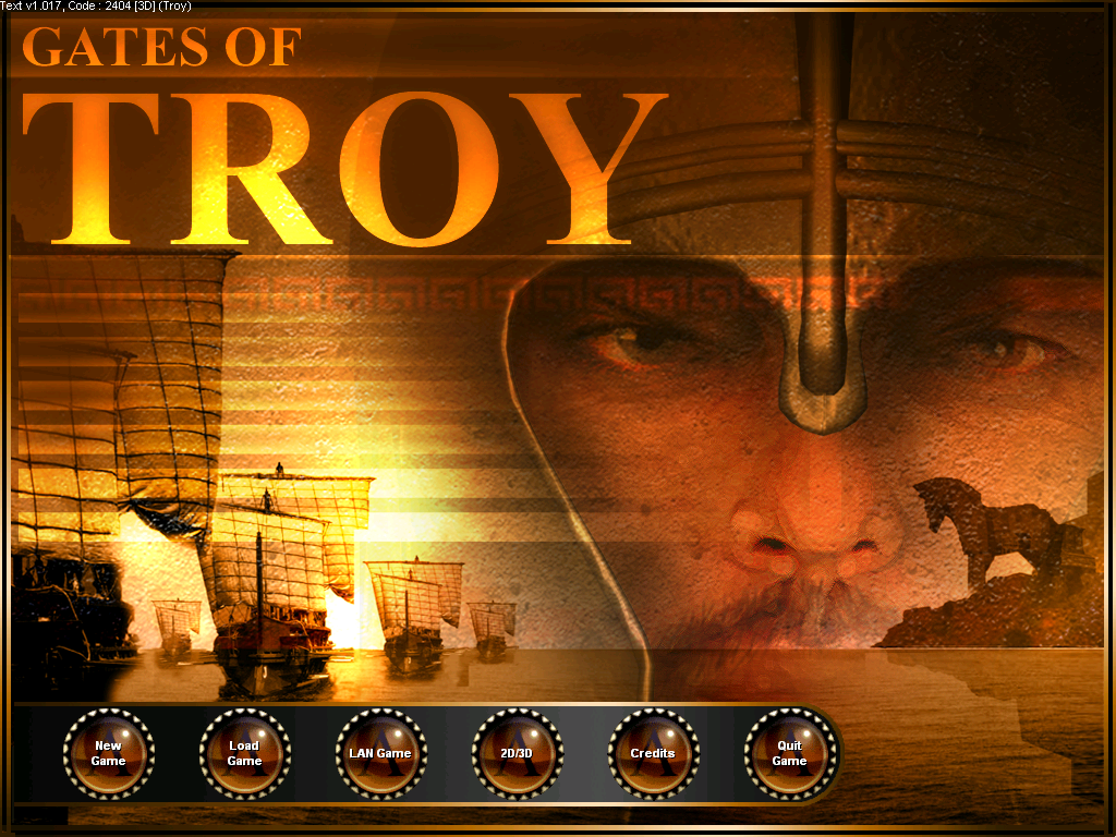 Gates of Troy (Windows) screenshot: The Main Menu