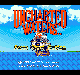 Uncharted Waters (SNES) screenshot: Title Screen
