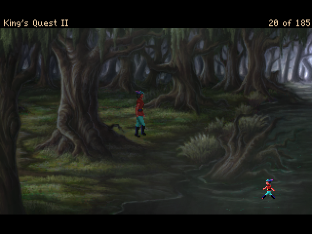 King's Quest II: Romancing the Stones (Windows) screenshot: Version 3.0: Swamp