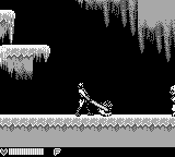 Star Wars: The Empire Strikes Back (Game Boy) screenshot: Luke defeating Wampas with the lightsaber.