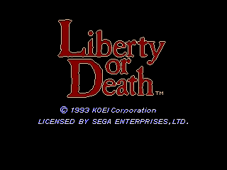 Liberty or Death (Genesis) screenshot: Title screen