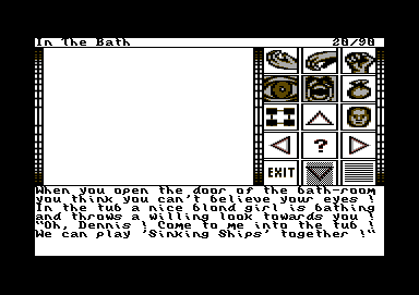 Party Quest (Commodore 64) screenshot: Don't mind if I do!