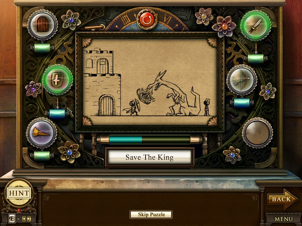 Enlightenus II: The Timeless Tower (Windows) screenshot: Sketch puzzle