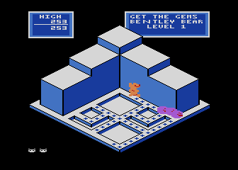 Screenshot of Crystal Castles (Atari 8-bit, 1983) - MobyGames