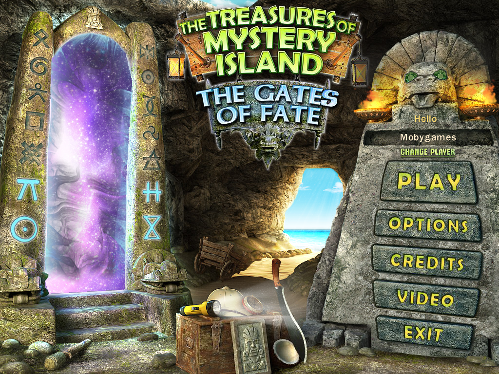 The Treasures of Mystery Island: The Gates of Fate (Windows) screenshot: Main menu