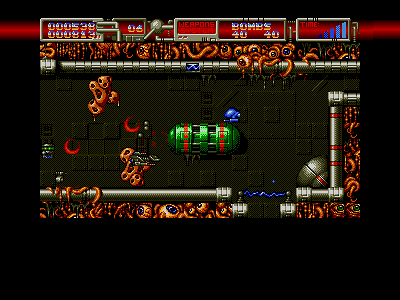 Amiga Classix 4 (Windows) screenshot: Area action: Cybernoid 2, Level 1 - big trouble
