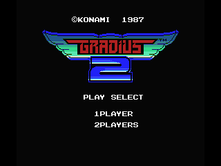 Nemesis 2 (MSX) screenshot: Title screen (Japanese release)