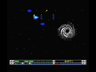 Nemesis 3: The Eve of Destruction (MSX) screenshot: Don't let the Black Holes absorb you!