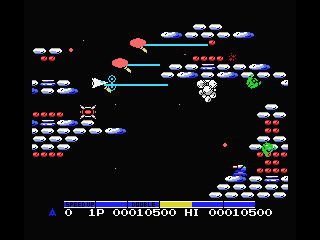Gradius (MSX) screenshot: Stage 3