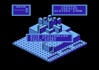 Screenshot of Crystal Castles (Atari 8-bit, 1983) - MobyGames