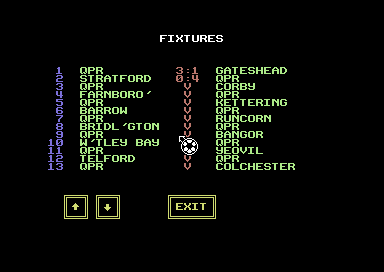 Graeme Souness Soccer Manager (Commodore 64) screenshot: Results