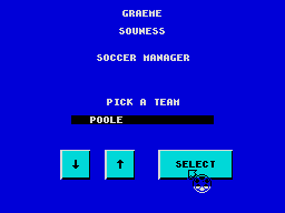Graeme Souness Soccer Manager (ZX Spectrum) screenshot: Selecting a team to manage