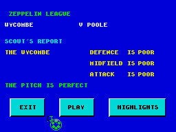 Graeme Souness Soccer Manager (ZX Spectrum) screenshot: Scout report