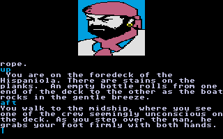 Treasure Island (Atari ST) screenshot: Israel Hands.