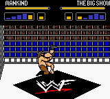 WWF Wrestlemania 2000 (Game Boy Color) screenshot: Mankind arranged Big Show