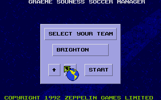 Graeme Souness Soccer Manager (Atari ST) screenshot: Selecting a team