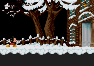 Mickey Mania (SEGA CD) screenshot: Snowy scene