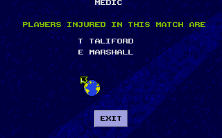 Graeme Souness Soccer Manager (Atari ST) screenshot: Injury report
