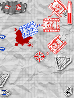 Panzer Panic (J2ME) screenshot: I'm hit!