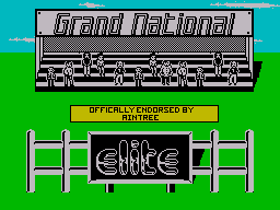 Grand National (ZX Spectrum) screenshot: The pre-race screen