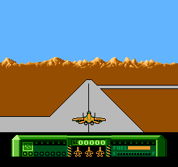 Mig-29 Soviet Fighter (NES) screenshot: The MiG-29 on the runway