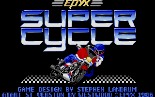 Super Cycle (Atari ST) screenshot: Title Screen