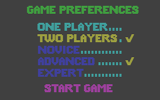 Zero Gravity (Atari ST) screenshot: Options