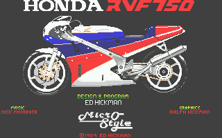 RVF Honda (Atari ST) screenshot: Title screen