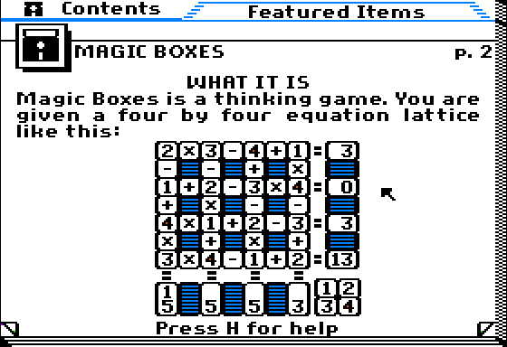 Magic Boxes (Apple II) screenshot: What It Is