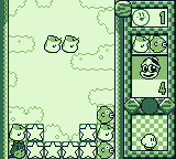 Kirby's Star Stacker (Game Boy) screenshot: Round 1 of Clear Round