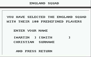 Tracksuit Manager (Atari ST) screenshot: Taking over the reins
