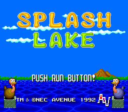 Splash Lake (TurboGrafx CD) screenshot: Title Screen
