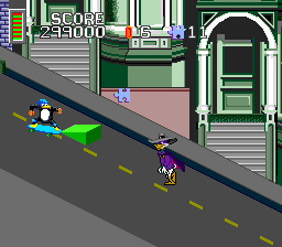 Disney's Darkwing Duck (TurboGrafx-16) screenshot: Tuskerninni's Street