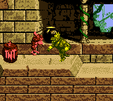 Donkey Kong Country (Game Boy Color) screenshot: DK performing a hand slap.