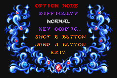 Super Ghouls 'N Ghosts (Game Boy Advance) screenshot: The simple option menu.